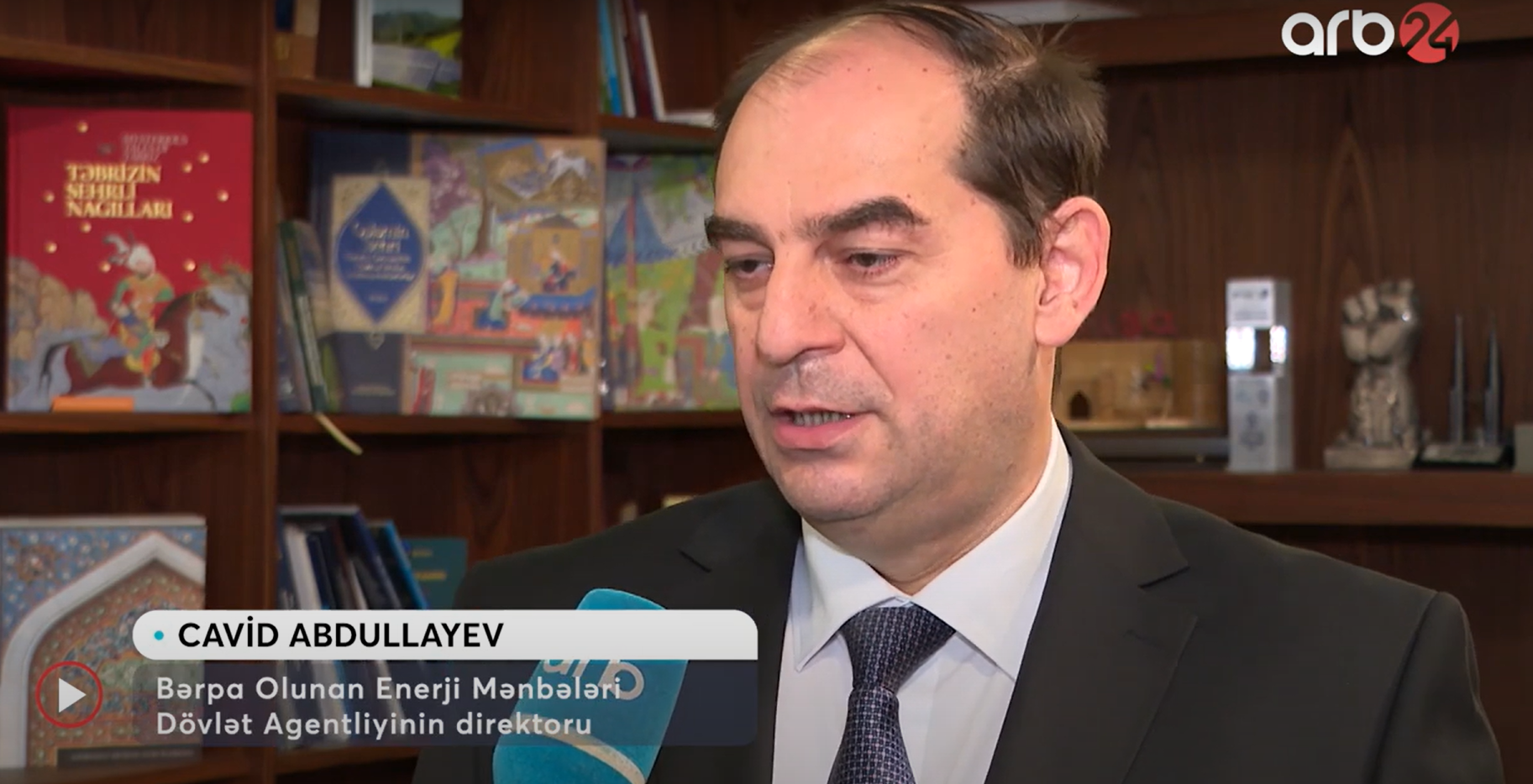 Bərpa Olunan Enerji Mənbələri Dövlət Agentliyinin direktoru Cavid Abdullayevin ARB24 TV-yə müsahibəsi